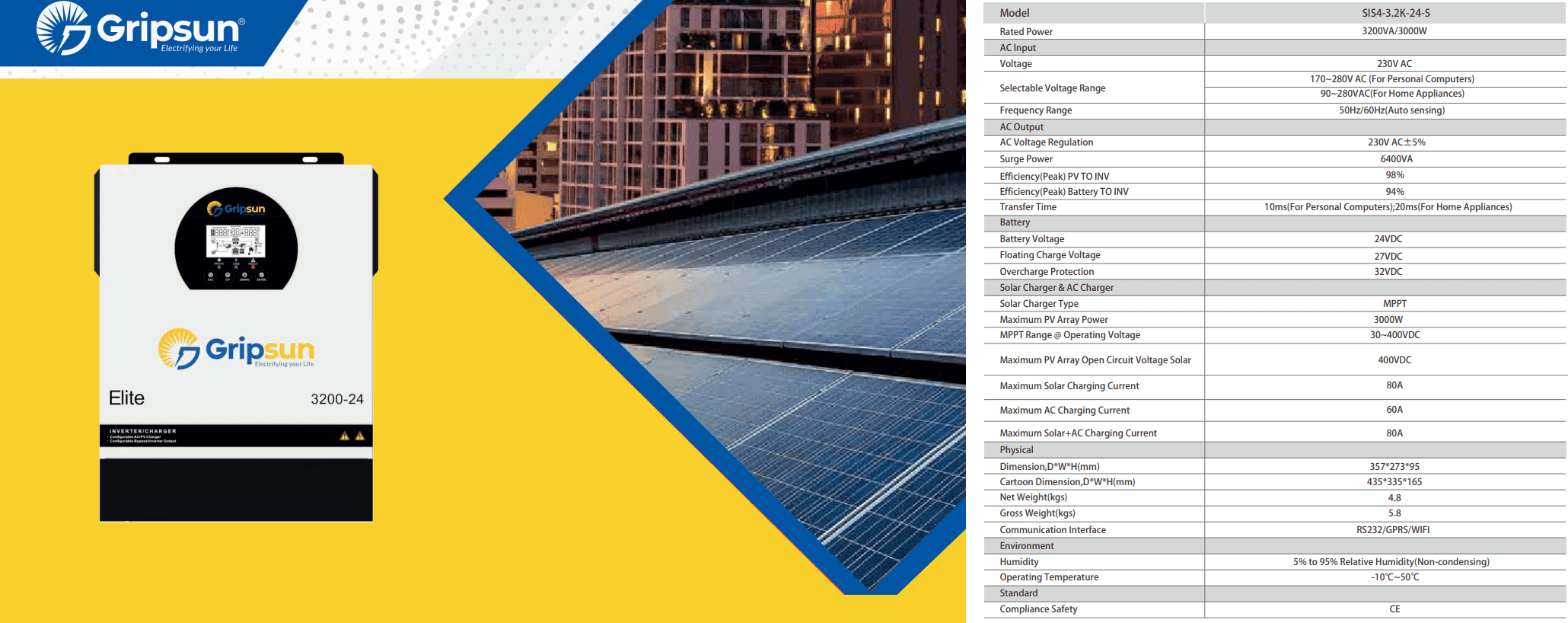 Gripsun 3.2 KW Spec Sheet